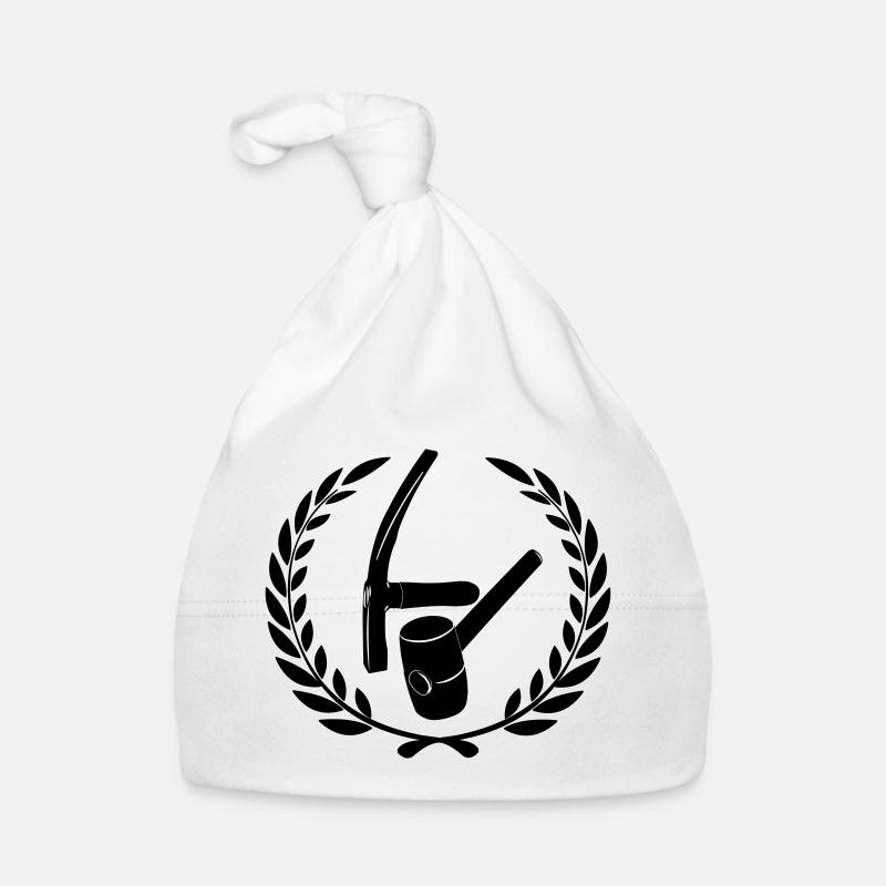 Logo du pavé dans une couronne de laurier Bonnet bio Bébé