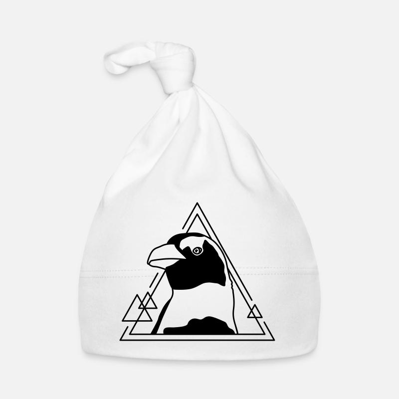 Pinguin im geometrischen Design Baby Bio-Mütze