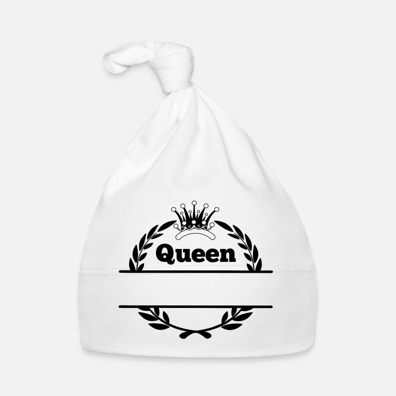 Queen in laurel wreath and crown Organic Baby Cap