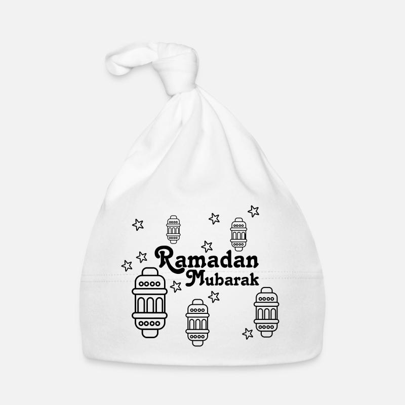 Ramadan Moubarak lumières, astérisques Bonnet bio Bébé