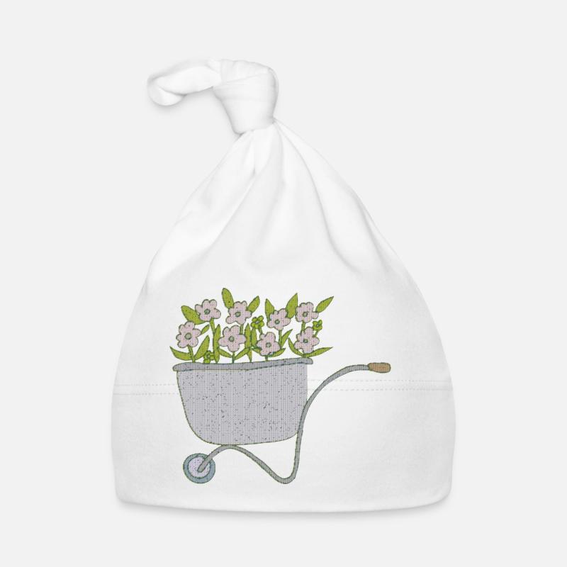 schubkarren blumen Baby Bio-Mütze