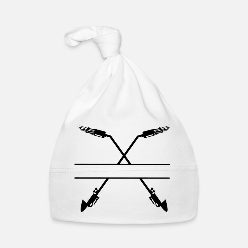 Two crossed gas burner monogram Organic Baby Cap