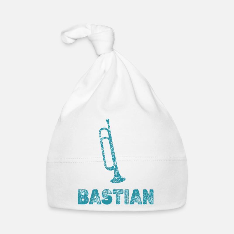 Trompettes Bastian - Bonnet bio Bébé - blanc