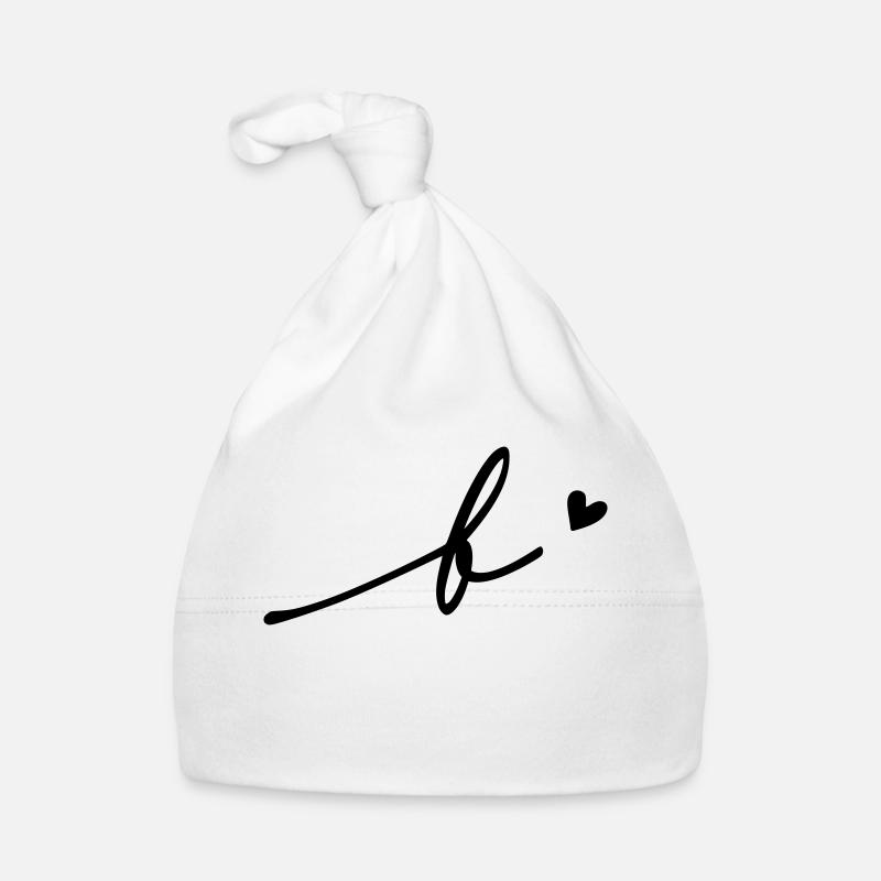 Letter B Cursive Organic Baby Cap