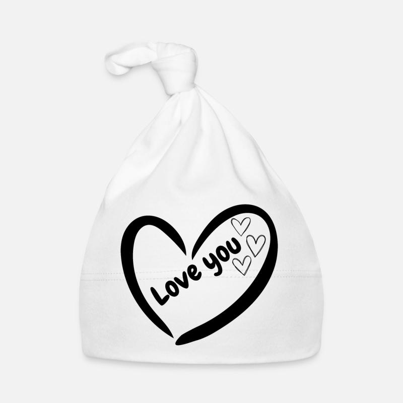Herzsilhouette Mädchen Design Baby Bio-Mütze