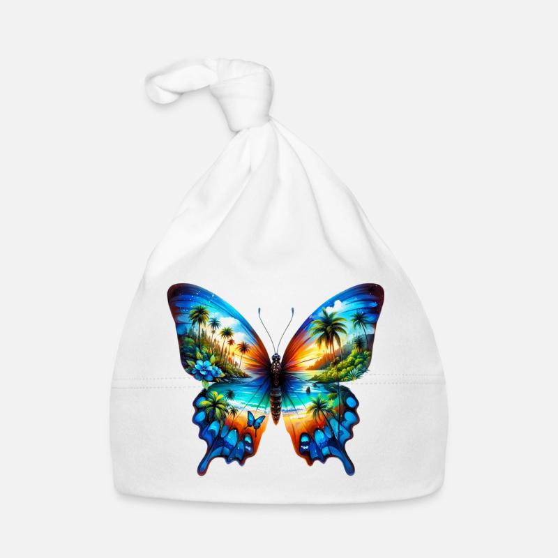 Schmetterling Baby Bio-Mütze