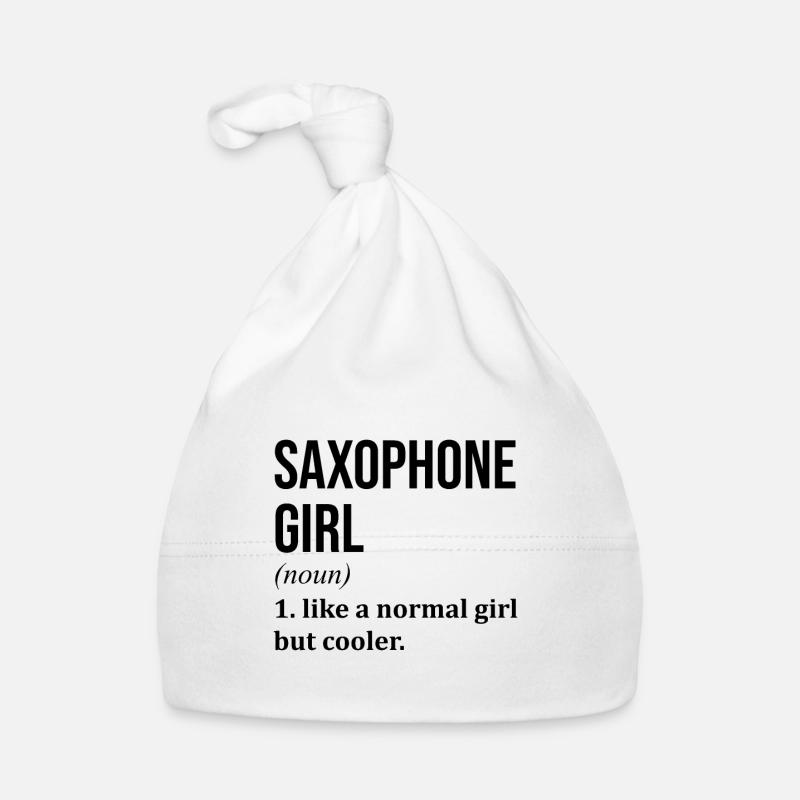 saxophone - Bonnet bio Bébé - blanc