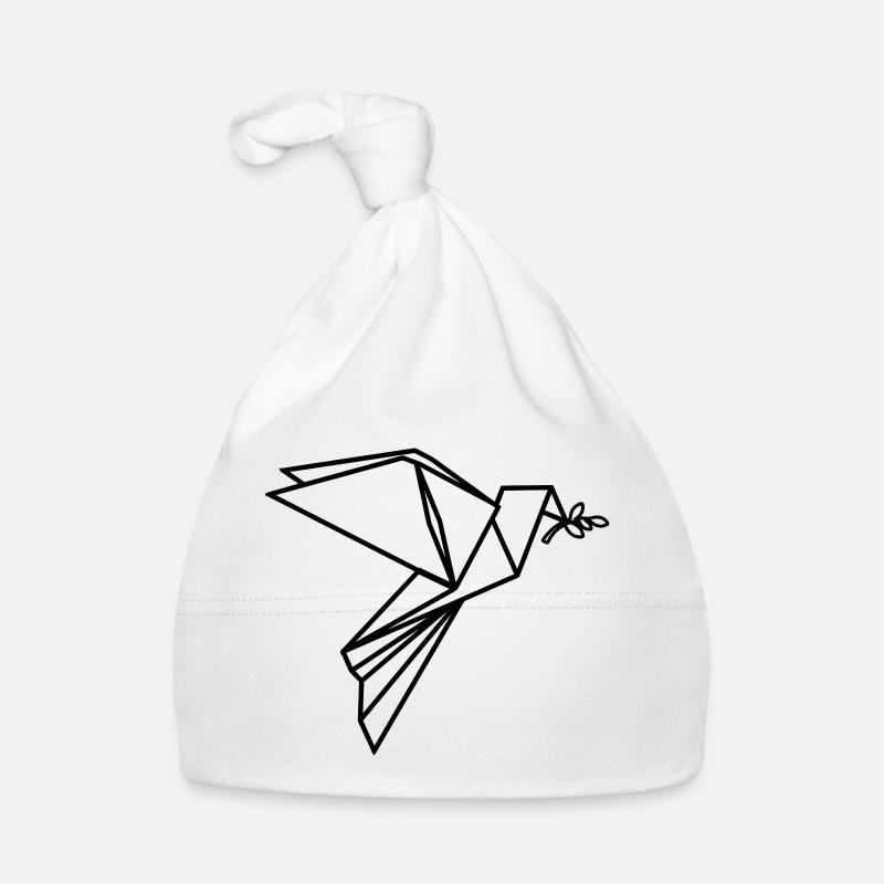 Origami-Friedenstaube transparent Baby Bio-Mütze