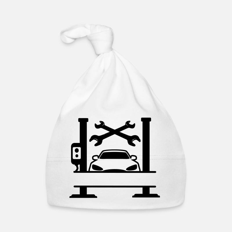 Bannière de nom de garage de voiture Bonnet bio Bébé