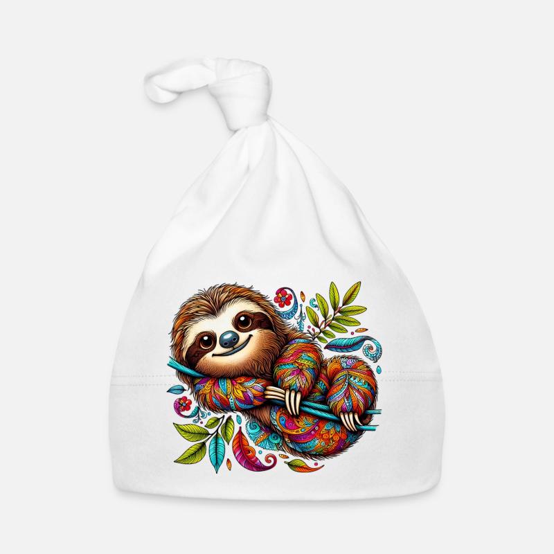 Sloth Organic Baby Cap