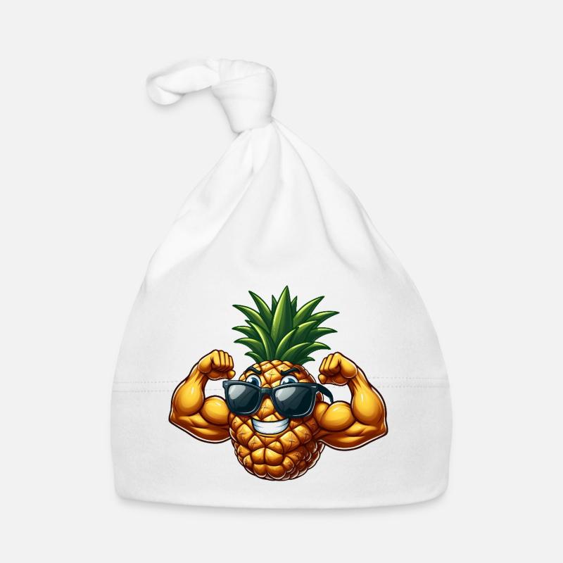 Cool Summer Fruit Pineapple Organic Baby Cap