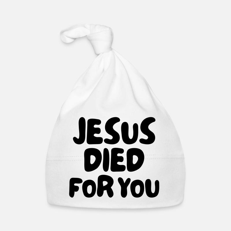 Jésus est mort pour vous Bonnet bio Bébé