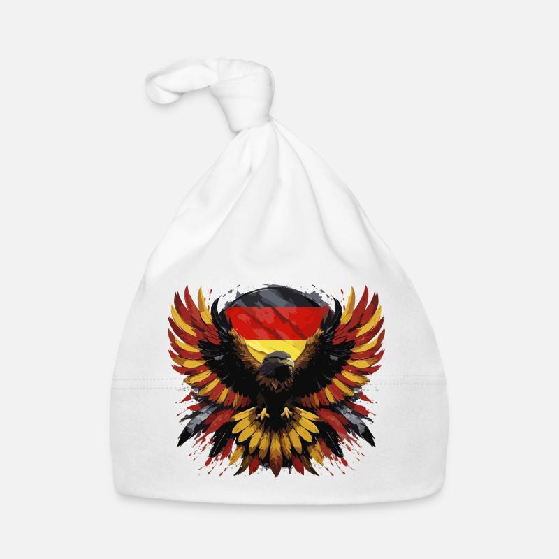 German eagle black-red-yellow Organic Baby Cap