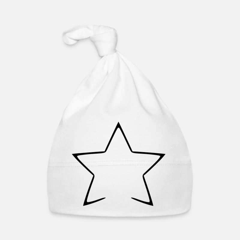 Celestial Starry Night Pattern Shirt - Organic Baby Cap - white