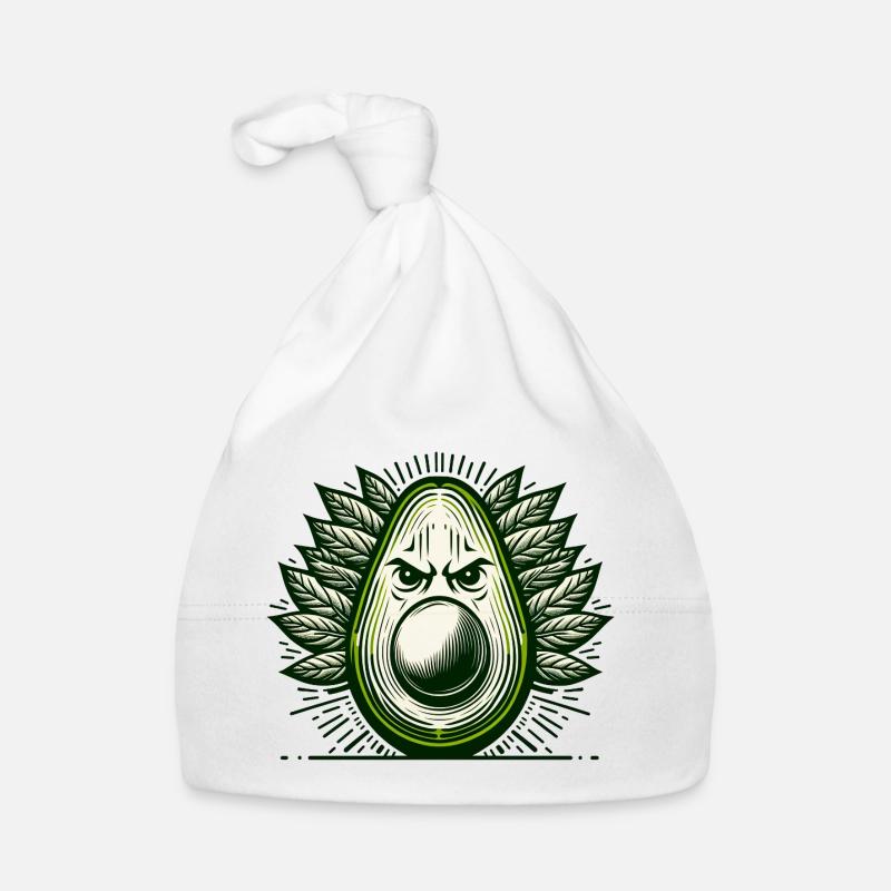Avocado Krieger Gesicht Baby Bio-Mütze