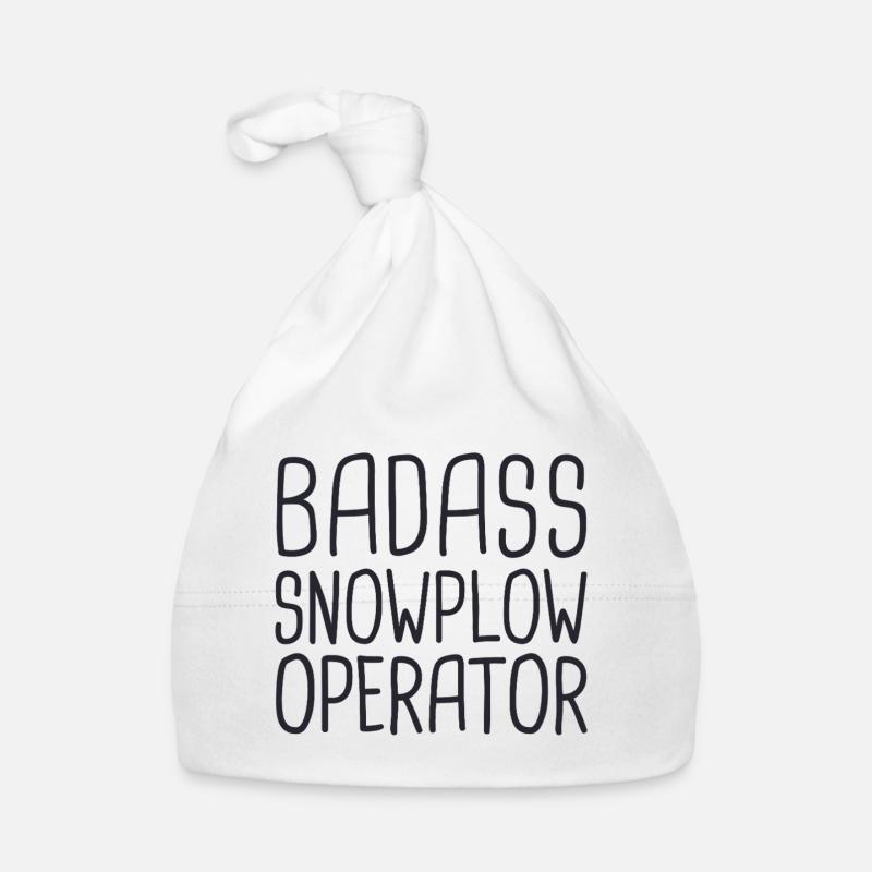 Snowplow Operator Badass Schneepflugfahrer Baby Bio-Mütze