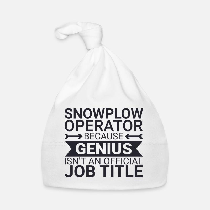 Snowplow Operator Genius Schneepflugfahrer Baby Bio-Mütze