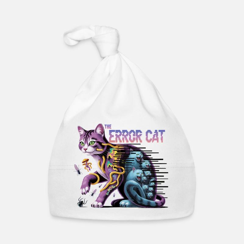 Die irrende Katze Digitale Kunst Baby Bio-Mütze