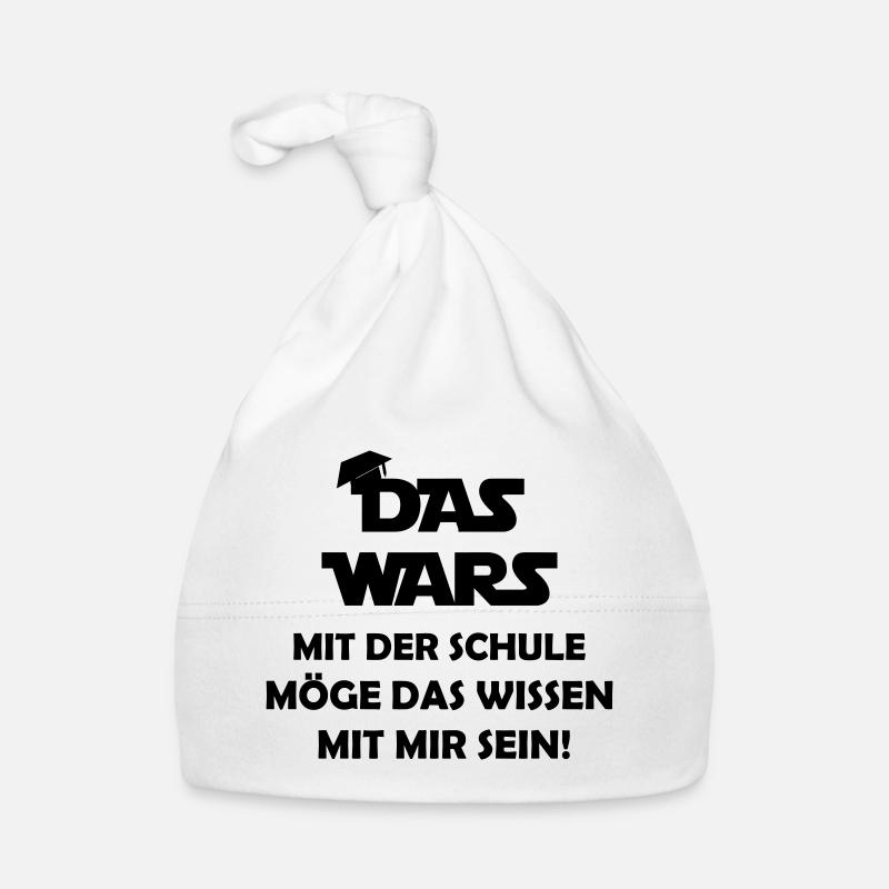 das_wars_mit_der_schule - Baby Bio-Mütze - Weiß