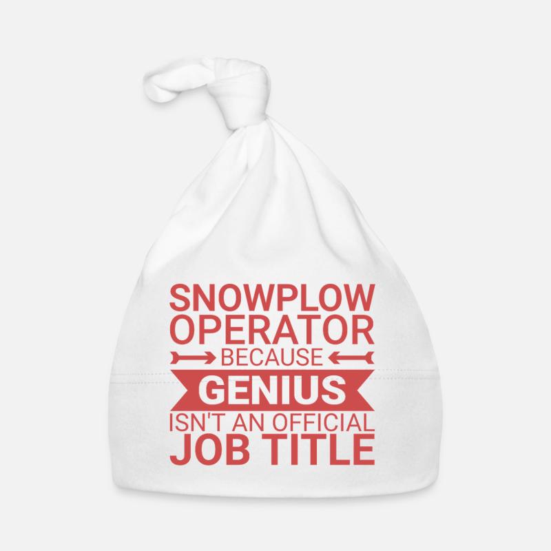 Snowplow Operator Genius Schneepflugfahrer Baby Bio-Mütze