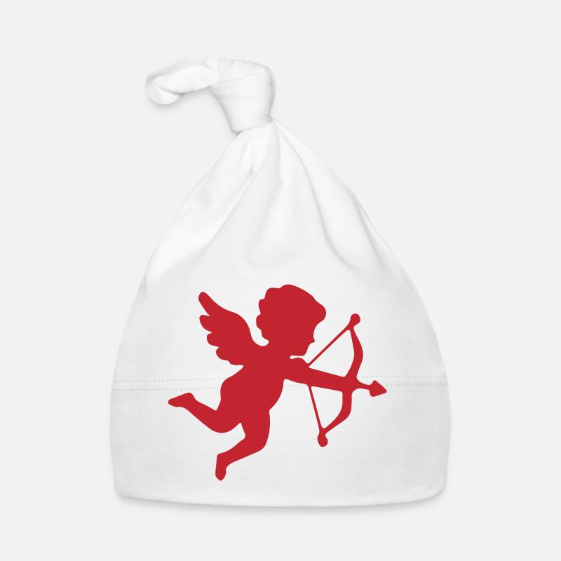 Conception romantique de la silhouette de Cupidon Bonnet bio Bébé