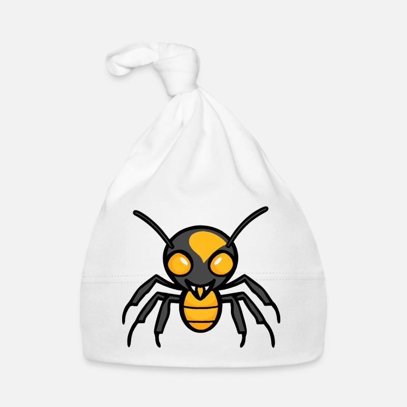 Fourmi Halloween Bande dessinée drôle - Bonnet bio Bébé - blanc