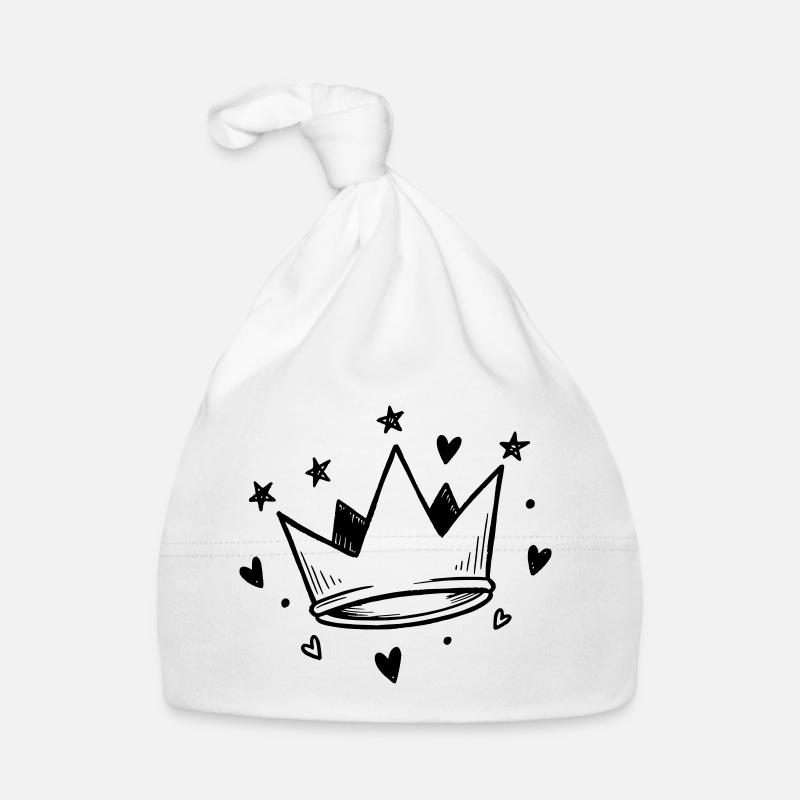 Douce couronne avec des cœurs et des étoiles | Doodle Look Bonnet bio Bébé