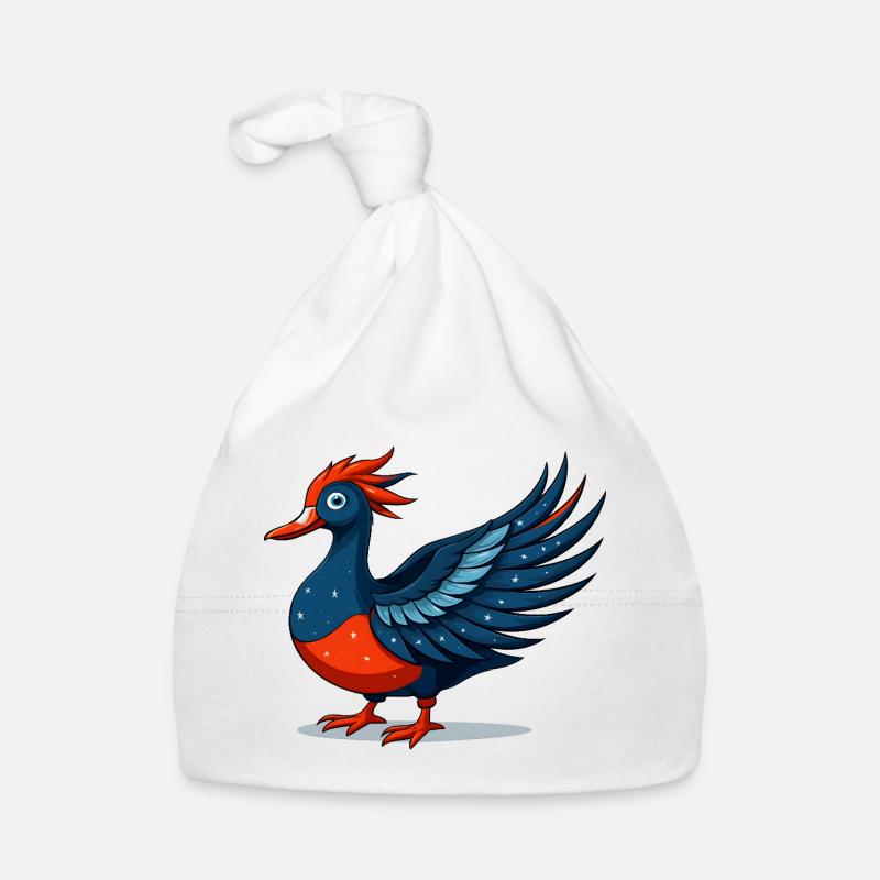 Winged blue star eagle Organic Baby Cap