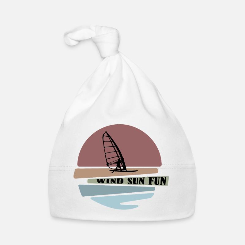 Windsurf Sonnenuntergang Fun Design Baby Bio-Mütze