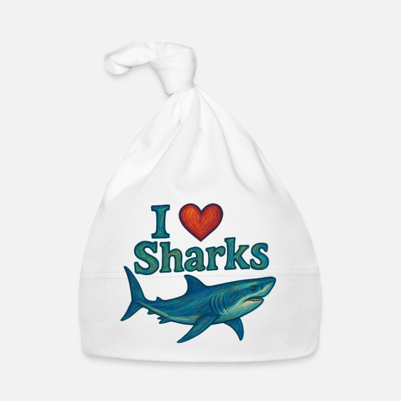 J’adore les requins Bonnet bio Bébé