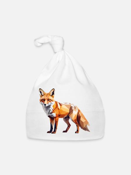 Fuchs1 - Baby Bio-Mütze - Weiß
