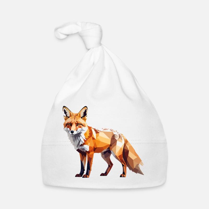 Fuchs1 - Baby Bio-Mütze - Weiß