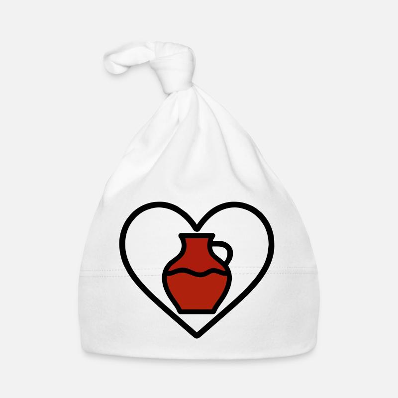 Ceramic Heart Vase Clay Creative Art Organic Baby Cap