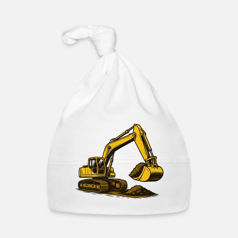 Bagger im Staub Baby Bio-Mütze