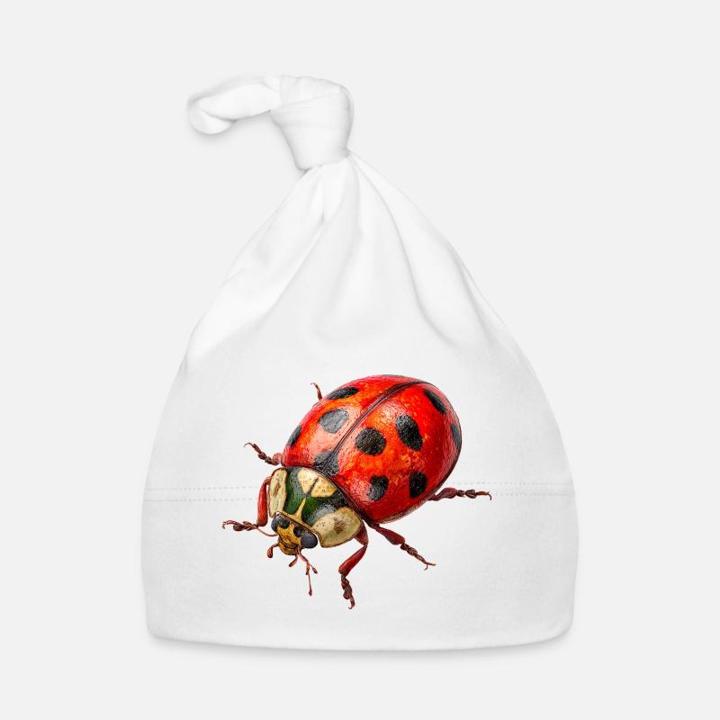 Les coccinelles comme porte-bonheur Bonnet bio Bébé