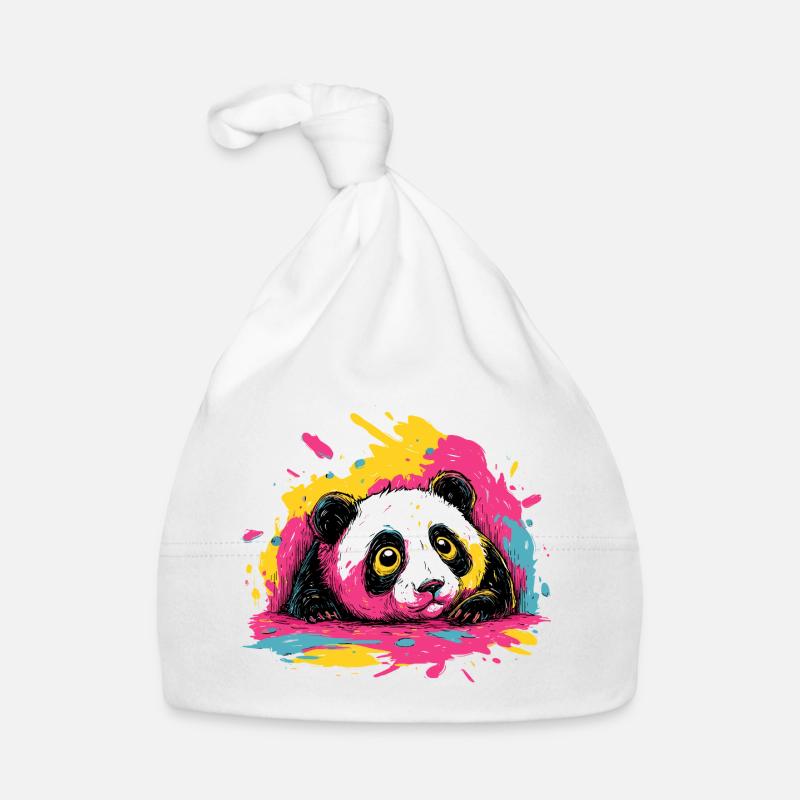 Panda Color Splash Organic Baby Cap