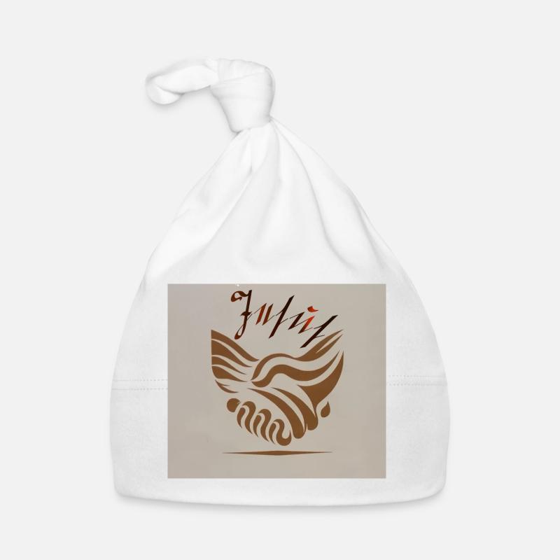 Abstract Handshake Peace Waves Jesus Organic Baby Cap