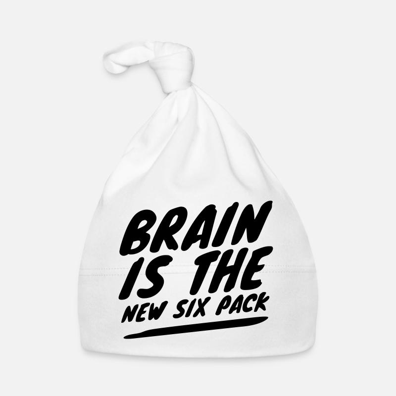 Brain is the New Six Pack - Smart Humor Organic Baby Cap