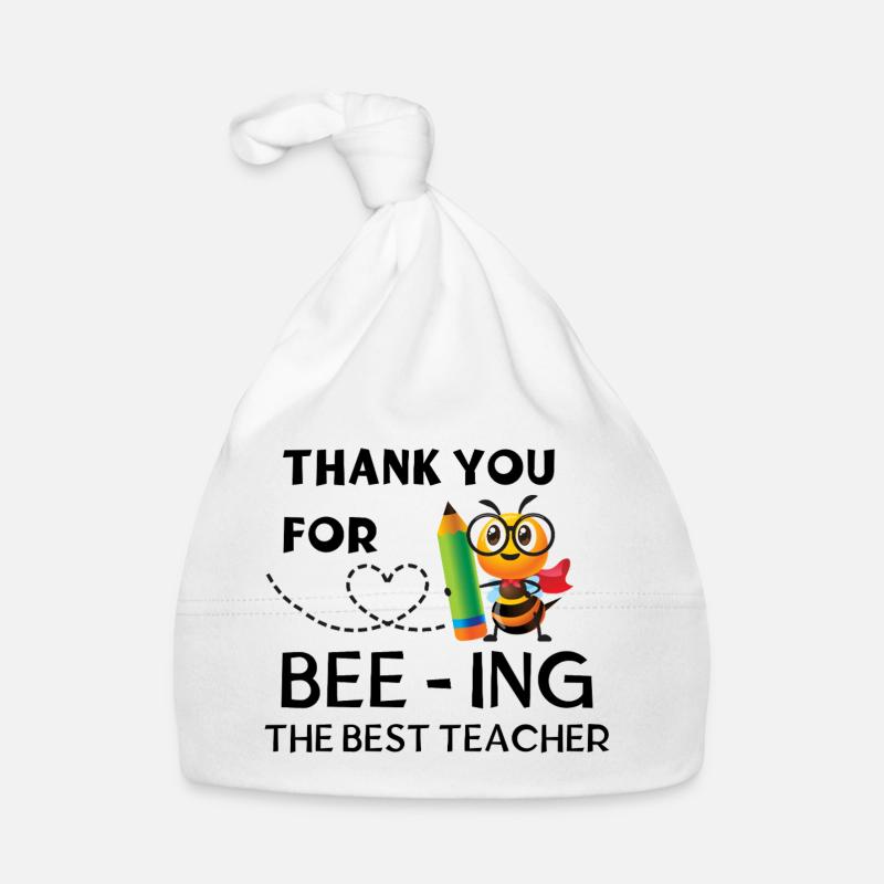Merci d’être la meilleure enseignante - Bonnet bio Bébé - blanc