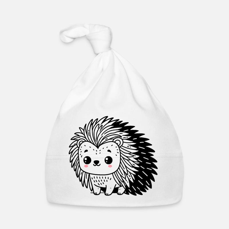 Un hérisson mignon dans le style dessin animé Bonnet bio Bébé