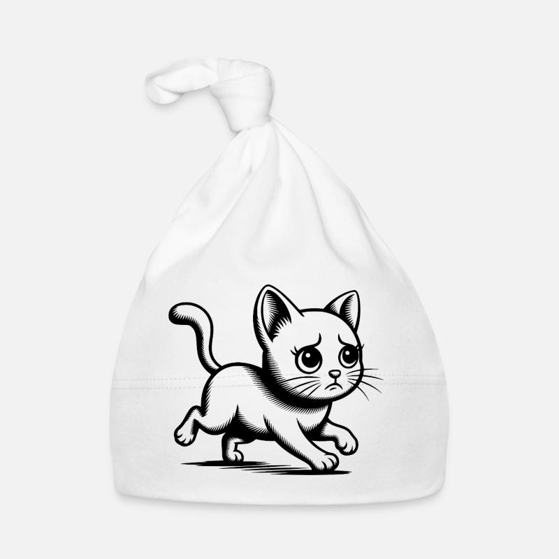 Chat coureur Chat coureur Bébé chaton coureur Bonnet bio Bébé