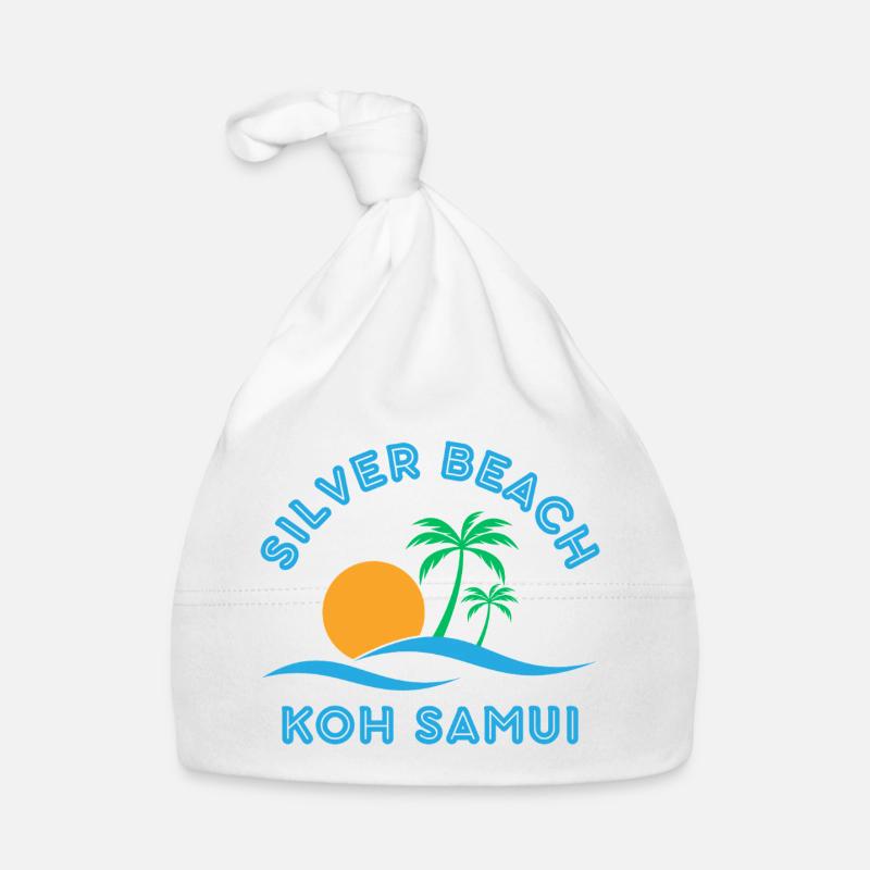 Koh Samui Sunset Palm Waves Organic Baby Cap