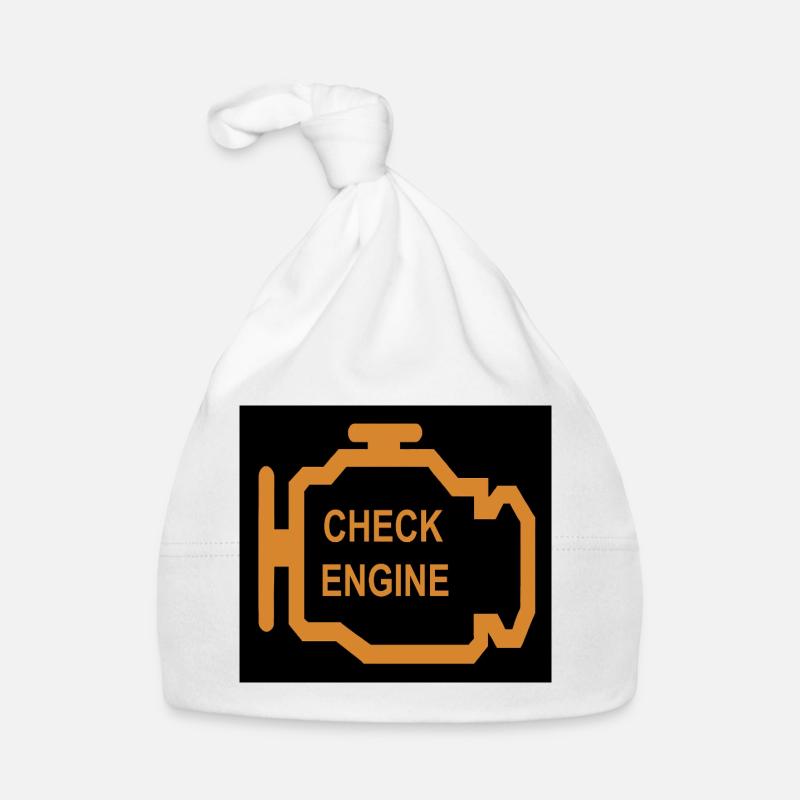 Icône de vérification du moteur en orange Bonnet bio Bébé