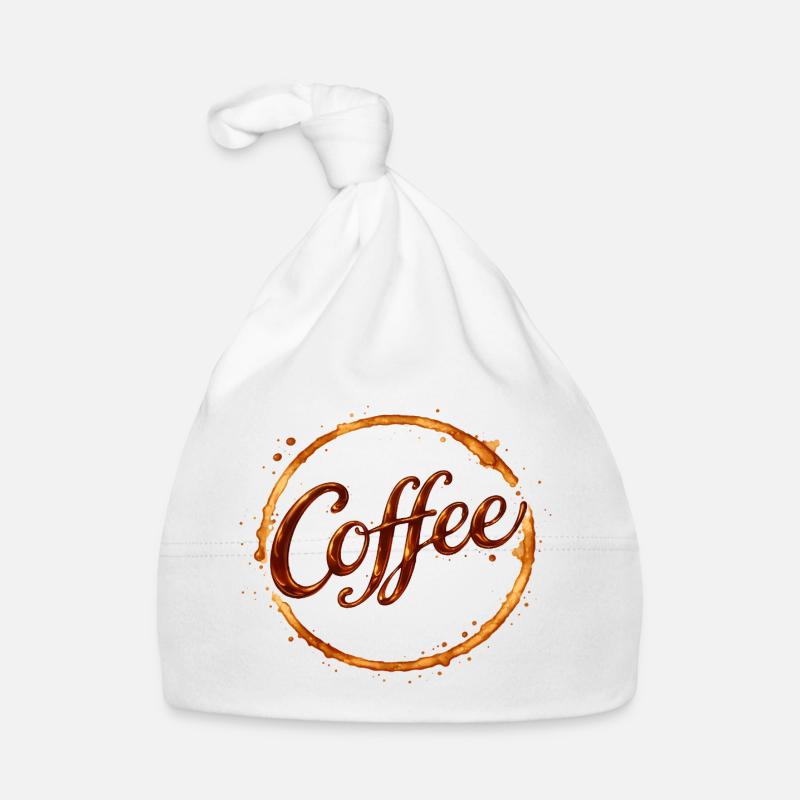 Coffee Cups Imprint Illustration Organic Baby Cap