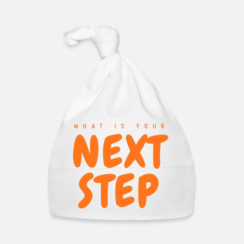 Next Step Orange Font, Next Step Organic Baby Cap