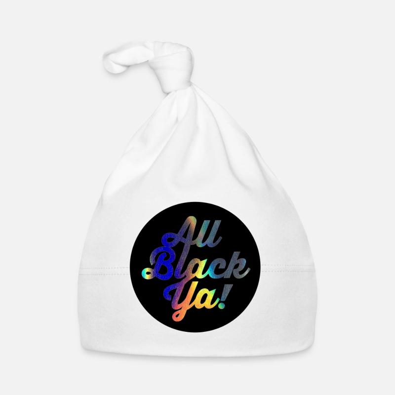 All Black Ya Farbverlauf Script Baby Bio-Mütze