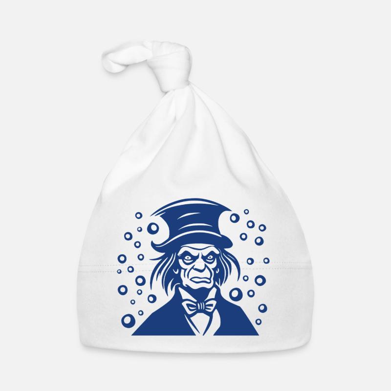 Ebenezer Scrooge Flat Portrait Graphic Organic Baby Cap