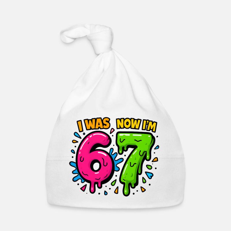 7. Geburtstag Kinder 67 Meme Humor Geschenkidee Baby Bio-Mütze