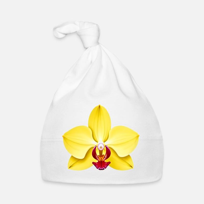 Orchidee Baby Bio-Mütze