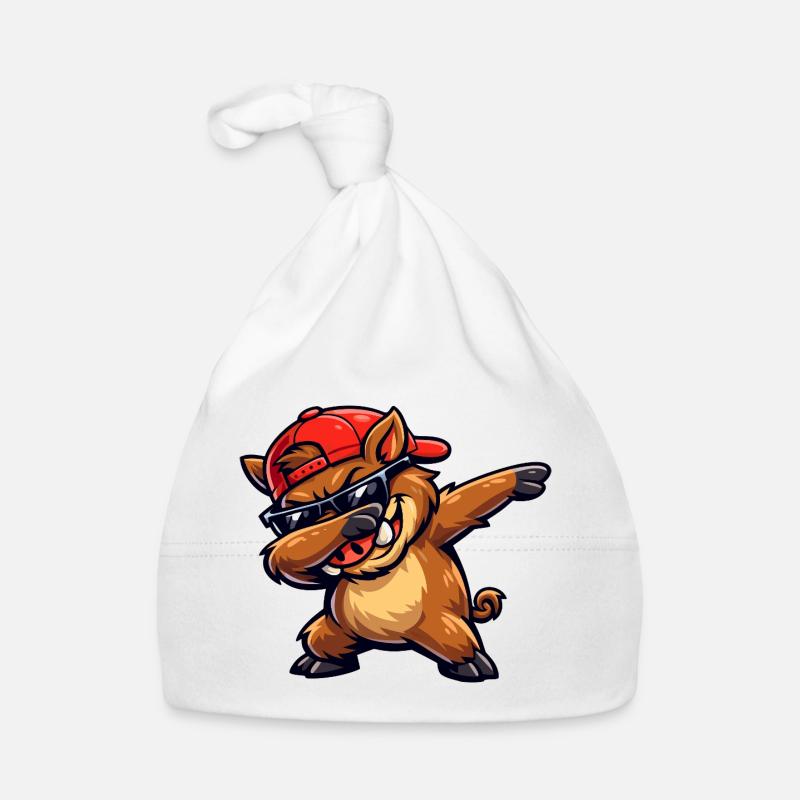 Dabbing Warthog Organic Baby Cap